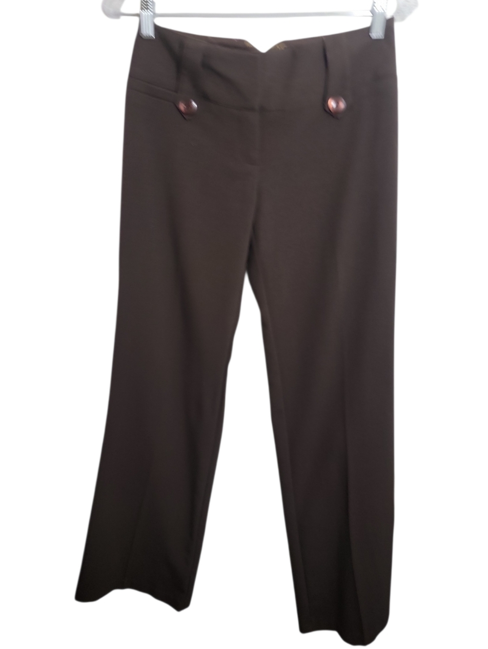 IZ Byer New York fit brown women's low rise dress pants size 3 stretch trouser